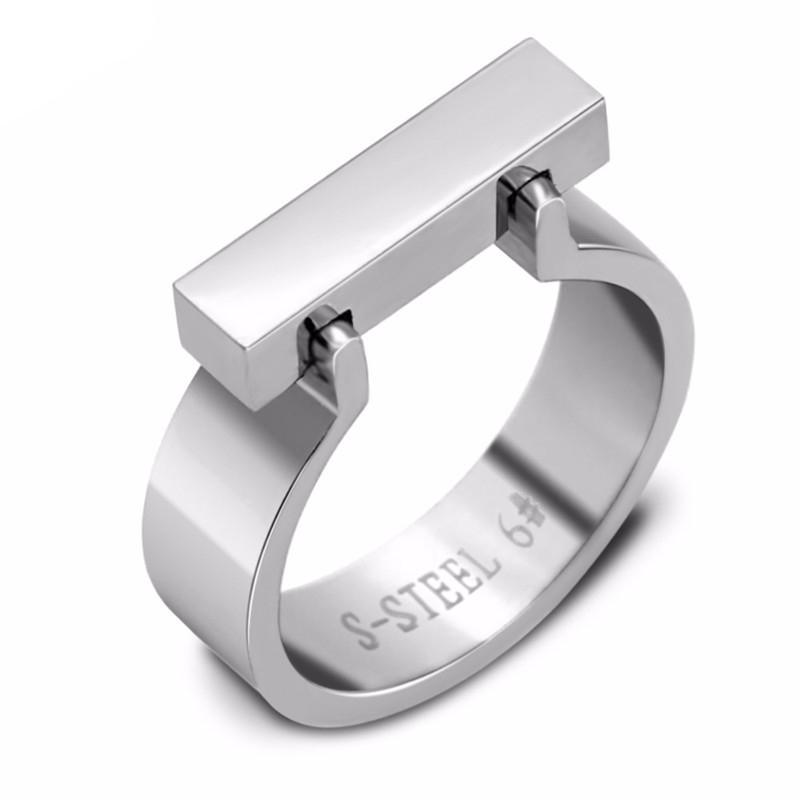 Square Titanium Steel Ring