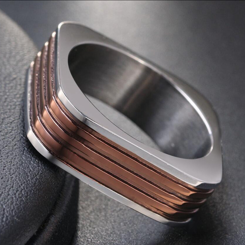 Square Titanium Steel Ring