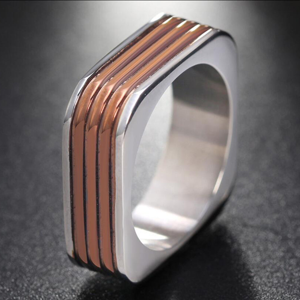 Square Titanium Steel Ring