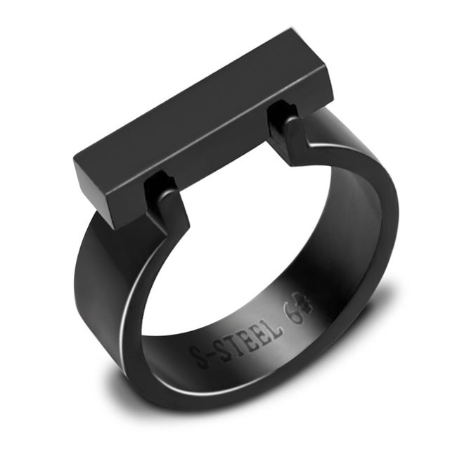 Square Titanium Steel Ring